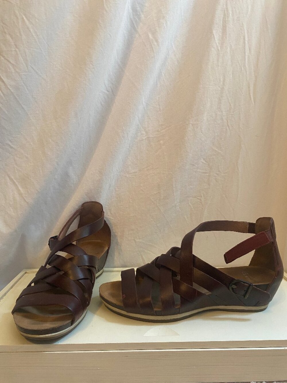 Dansko Brown Leather Strappy Gladiator Sandals Size 38
